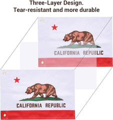 Ehaho 2PCS California Flags for Whip Lights