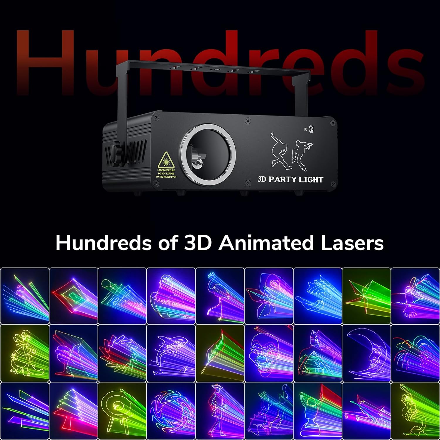 Ehaho L2400 3D DJ Laser Party Lights | RGB 3D Animation 2.0